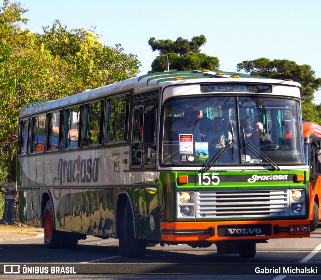 Viação Graciosa 155 na cidade de Curitiba, Paraná, Brasil, por Gabriel Michalski. ID da foto: 7773755.