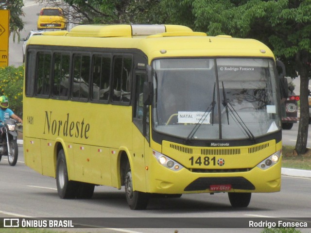 Viação Nordeste 1481 na cidade de Natal, Rio Grande do Norte, Brasil, por Rodrigo Fonseca. Número da foto: #7773489.