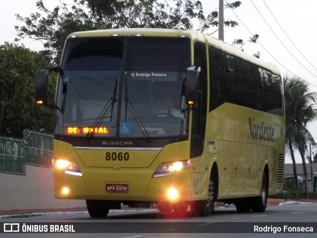 Viação Nordeste 8060 na cidade de Fortaleza, Ceará, Brasil, por Rodrigo Fonseca. Número da foto: #7773539.