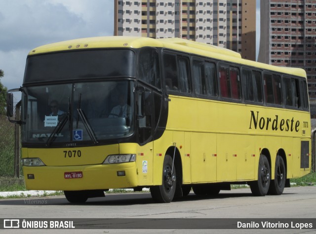 Viação Nordeste 7070 na cidade de Natal, Rio Grande do Norte, Brasil, por Danilo Vitorino Lopes. ID da foto: 7775492.