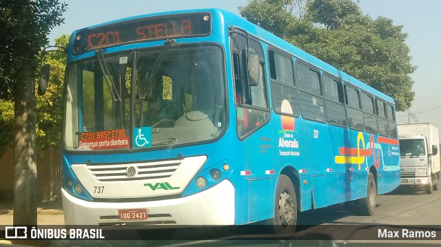 VAL - Viação Alvorada Ltda. 737 na cidade de Alvorada, Rio Grande do Sul, Brasil, por Max Ramos. ID da foto: 7774176.