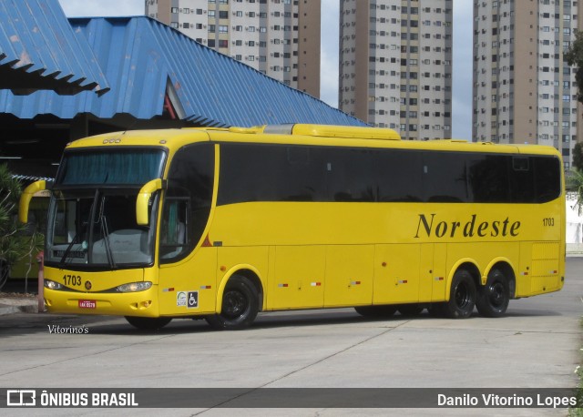 Viação Nordeste 1703 na cidade de Natal, Rio Grande do Norte, Brasil, por Danilo Vitorino Lopes. Número da foto: #7775351.