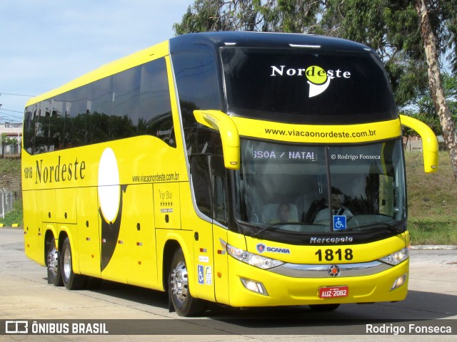 Viação Nordeste 1818 na cidade de Natal, Rio Grande do Norte, Brasil, por Rodrigo Fonseca. Número da foto: #7773837.