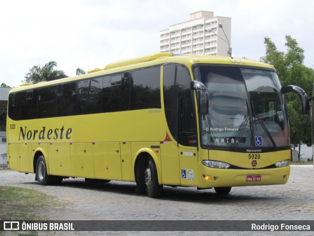 Viação Nordeste 5020 na cidade de Fortaleza, Ceará, Brasil, por Rodrigo Fonseca. ID da foto: 7773618.