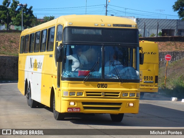 Viação Nordeste 0160 na cidade de Natal, Rio Grande do Norte, Brasil, por Michael Pontes. Número da foto: #7776668.