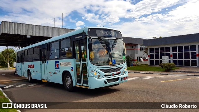 SOGIL - Sociedade de Ônibus Gigante Ltda. 5157 na cidade de Gravataí, Rio Grande do Sul, Brasil, por Cláudio Roberto. Número da foto: #7776085.