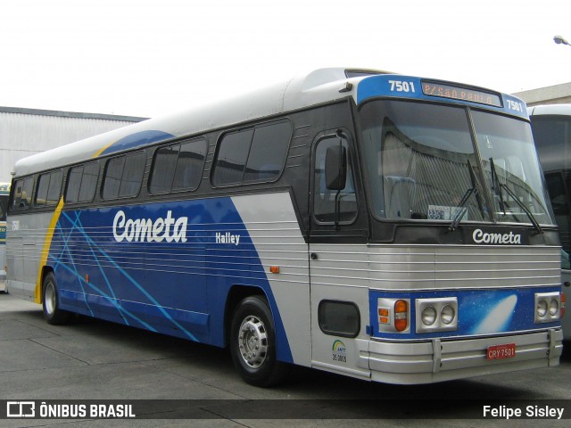 Viação Cometa 7501 na cidade de São Paulo, São Paulo, Brasil, por Felipe Sisley. Número da foto: #7778676.
