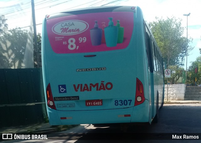 Empresa de Transporte Coletivo Viamão 8307 na cidade de Viamão, Rio Grande do Sul, Brasil, por Max Ramos. ID da foto: 7777355.