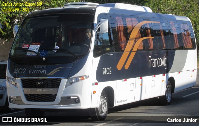 Francovig Transportes Coletivos 7402 na cidade de Curitiba, Paraná, Brasil, por Carlos Júnior. Número da foto: #7780967.