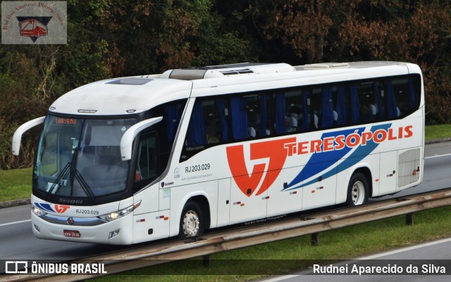 Viação Teresópolis RJ 203.029 na cidade de Santa Isabel, São Paulo, Brasil, por Rudnei Aparecido da Silva. ID da foto: 7780220.