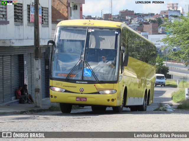 Viação Itapemirim 5873 na cidade de Caruaru, Pernambuco, Brasil, por Lenilson da Silva Pessoa. ID da foto: 7786025.