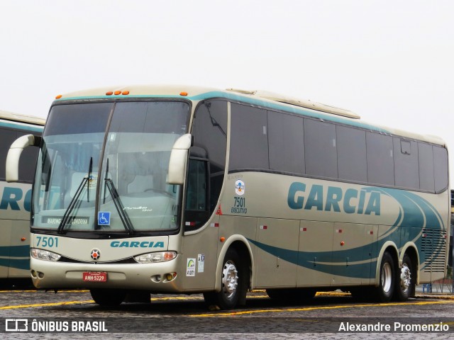 Viação Garcia 7501 na cidade de Londrina, Paraná, Brasil, por Alexandre Promenzio. ID da foto: 7785452.