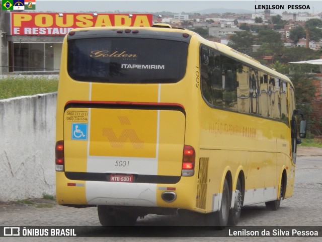 Viação Itapemirim 5001 na cidade de Caruaru, Pernambuco, Brasil, por Lenilson da Silva Pessoa. Número da foto: #7785765.