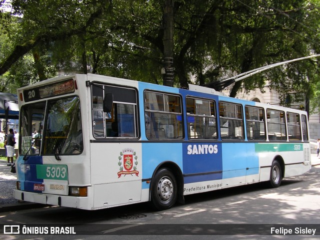 Viação Piracicabana Santos 5303 na cidade de Santos, São Paulo, Brasil, por Felipe Sisley. Número da foto: #7783583.
