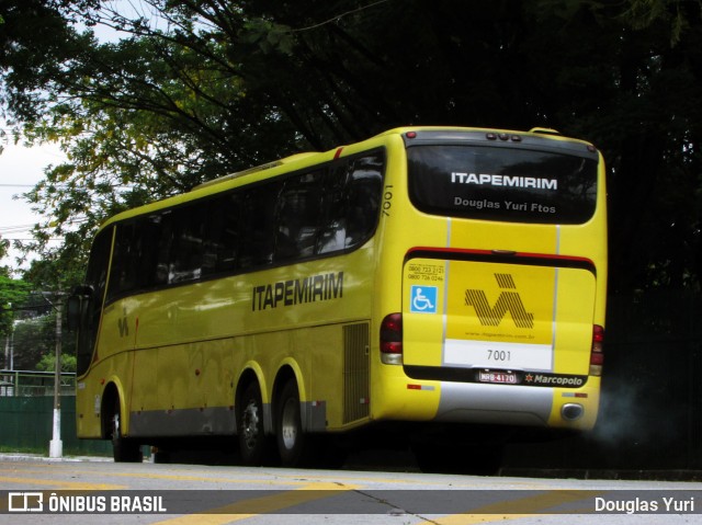 Viação Itapemirim 7001 na cidade de São Paulo, São Paulo, Brasil, por Douglas Yuri. ID da foto: 7785577.