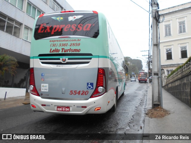 Expressa Turismo 55420 na cidade de Petrópolis, Rio de Janeiro, Brasil, por Zé Ricardo Reis. ID da foto: 7784081.