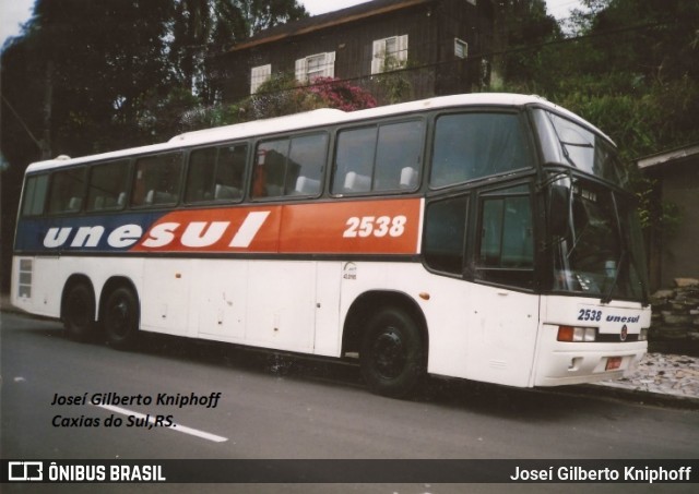 Unesul de Transportes 2538 na cidade de Caxias do Sul, Rio Grande do Sul, Brasil, por Joseí Gilberto Kniphoff. ID da foto: 7783772.