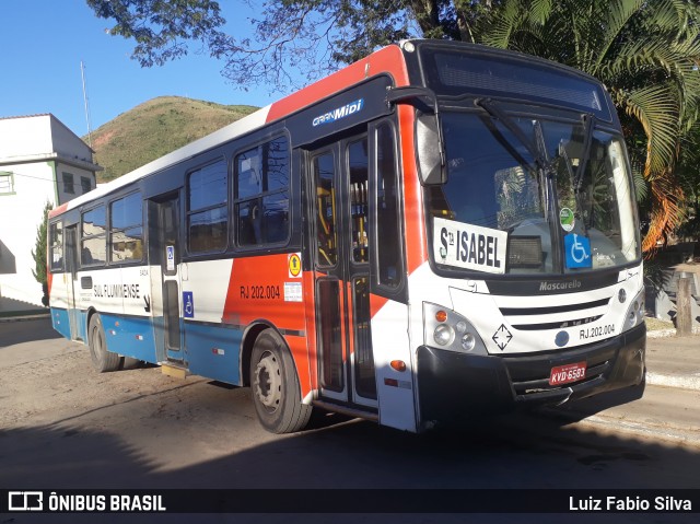 Viação Sul Fluminense RJ 202.004 na cidade de Volta Redonda, Rio de Janeiro, Brasil, por Luiz Fabio Silva. Número da foto: #7784478.