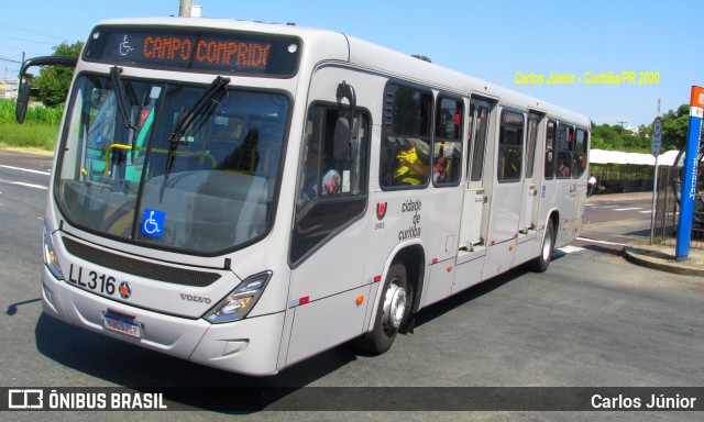 Araucária Transportes Coletivos LL316 na cidade de Curitiba, Paraná, Brasil, por Carlos Júnior. ID da foto: 7678108.