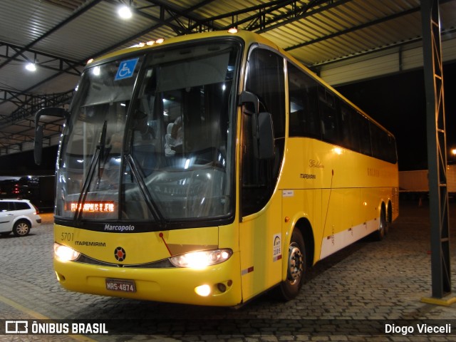 Viação Itapemirim 5701 na cidade de Quatro Barras, Paraná, Brasil, por Diogo Viec. Número da foto: #7678723.