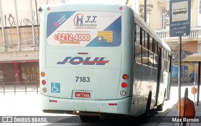 SOUL - Sociedade de Ônibus União Ltda. 7183 na cidade de Porto Alegre, Rio Grande do Sul, Brasil, por Max Ramos. Número da foto: #7680861.