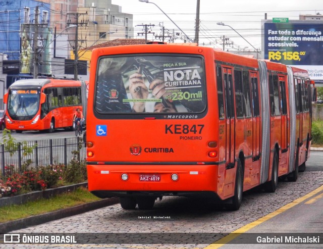 Viação Tamandaré KE847 na cidade de Curitiba, Paraná, Brasil, por Gabriel Michalski. ID da foto: 7678855.