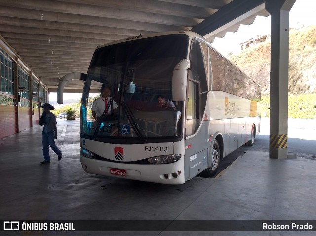 Viação Cidade do Aço RJ 174.113 na cidade de São Lourenço, Minas Gerais, Brasil, por Robson Prado. ID da foto: 7679934.