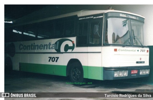 Viação Continental de Transportes 707 na cidade de Araxá, Minas Gerais, Brasil, por Tarcisio Rodrigues da Silva. ID da foto: 7678387.