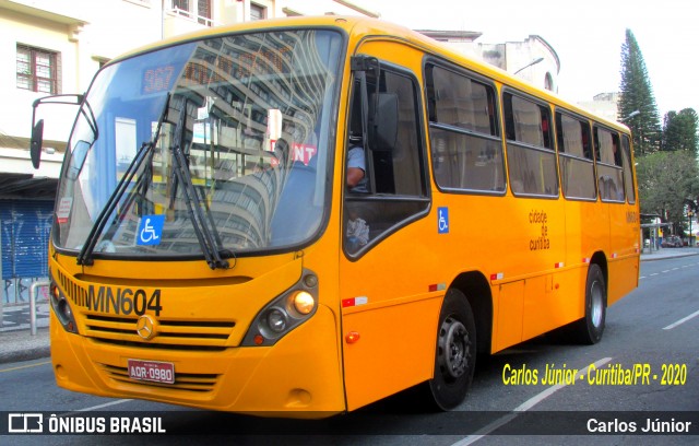 Auto Viação Mercês MN604 na cidade de Curitiba, Paraná, Brasil, por Carlos Júnior. ID da foto: 7678218.