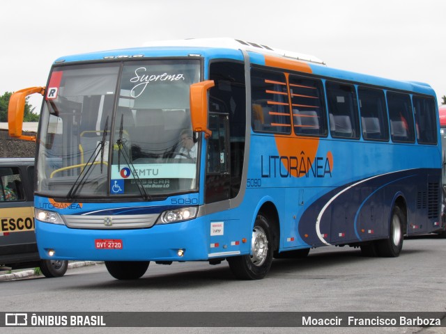 Litorânea Transportes Coletivos 5090 na cidade de São Paulo, São Paulo, Brasil, por Moaccir  Francisco Barboza. ID da foto: 7677834.