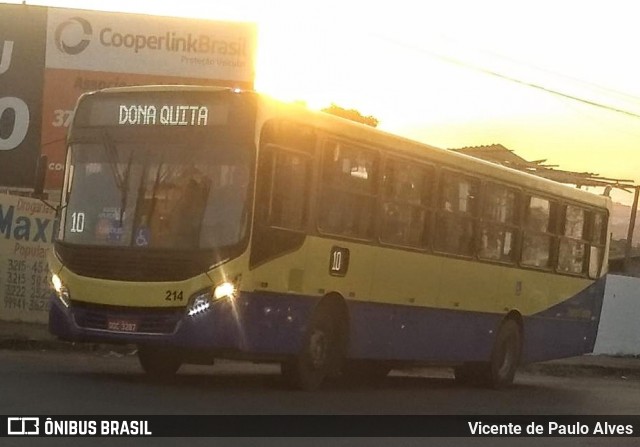 Trancid - Transporte Cidade de Divinópolis 214 na cidade de Divinópolis, Minas Gerais, Brasil, por Vicente de Paulo Alves. Número da foto: #7681280.