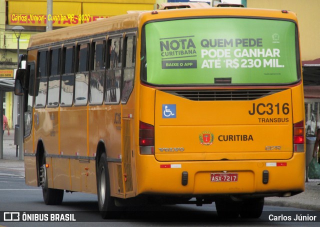 Expresso Azul JC316 na cidade de Curitiba, Paraná, Brasil, por Carlos Júnior. Número da foto: #7678176.