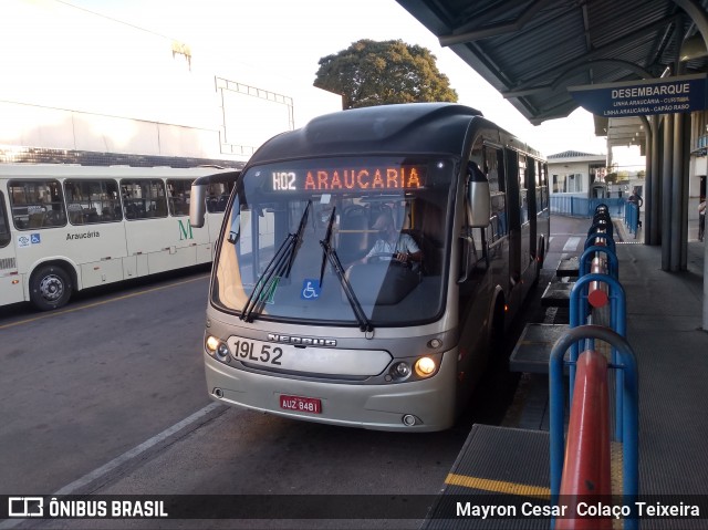 Araucária Transportes Coletivos 19L52 na cidade de Araucária, Paraná, Brasil, por Mayron Cesar  Colaço Teixeira. ID da foto: 7787934.