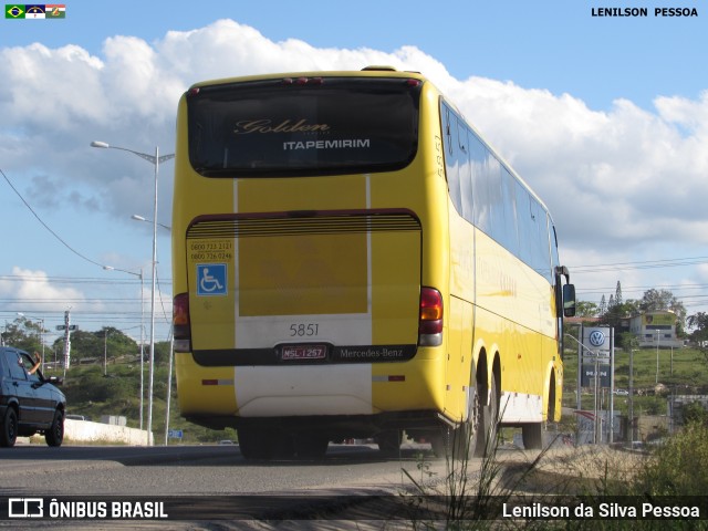 Viação Itapemirim 5851 na cidade de Caruaru, Pernambuco, Brasil, por Lenilson da Silva Pessoa. ID da foto: 7789129.