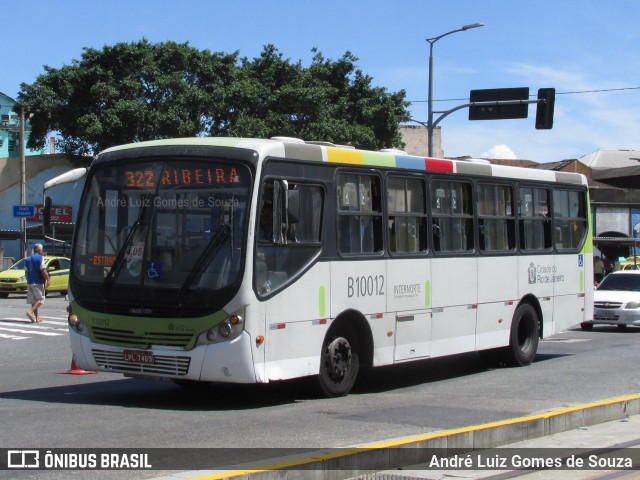 Transportes Paranapuan B10012 na cidade de Rio de Janeiro, Rio de Janeiro, Brasil, por André Luiz Gomes de Souza. ID da foto: 7788935.