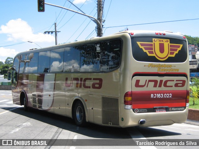 Transportes Única Petrópolis RJ 163.022 na cidade de Juiz de Fora, Minas Gerais, Brasil, por Tarcisio Rodrigues da Silva. ID da foto: 7788213.