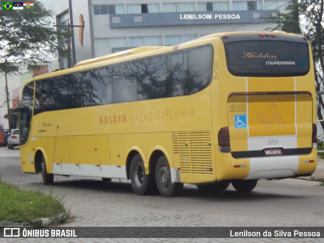 Viação Itapemirim 5701 na cidade de Caruaru, Pernambuco, Brasil, por Lenilson da Silva Pessoa. ID da foto: 7789191.