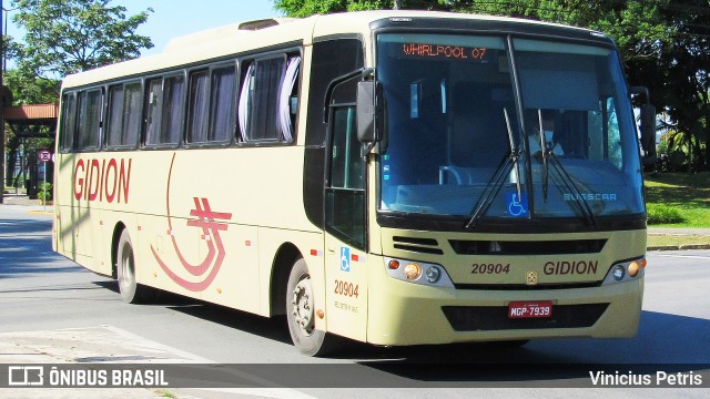 Gidion Transporte e Turismo 20904 na cidade de Joinville, Santa Catarina, Brasil, por Vinicius Petris. ID da foto: 7789964.