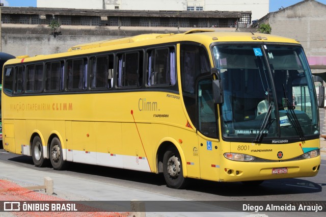 Viação Itapemirim 8001 na cidade de Rio de Janeiro, Rio de Janeiro, Brasil, por Diego Almeida Araujo. ID da foto: 7788024.