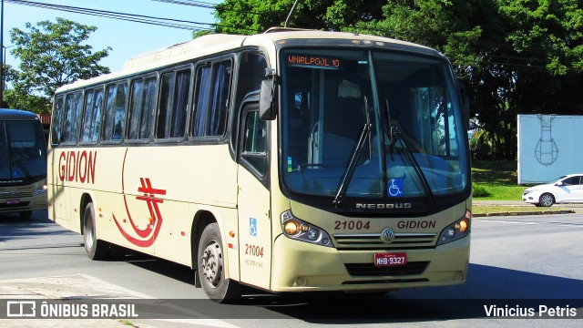 Gidion Transporte e Turismo 21004 na cidade de Joinville, Santa Catarina, Brasil, por Vinicius Petris. ID da foto: 7789988.