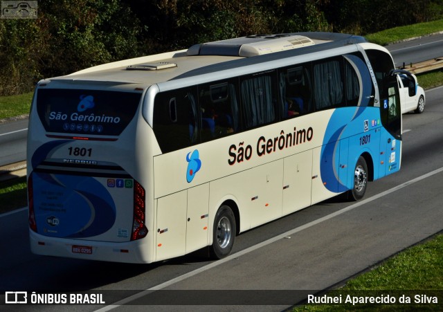 Viação São Gerônimo 1801 na cidade de Santa Isabel, São Paulo, Brasil, por Rudnei Aparecido da Silva. ID da foto: 7683078.