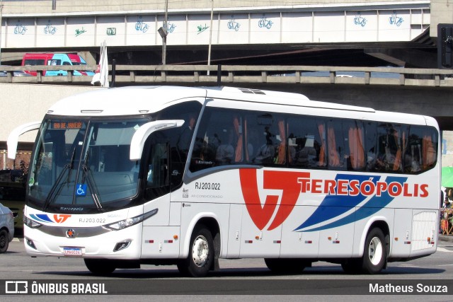 Viação Teresópolis RJ 203.022 na cidade de Rio de Janeiro, Rio de Janeiro, Brasil, por Matheus Souza. Número da foto: #7688327.