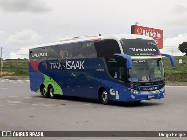 Trans Isaak Turismo 1712 na cidade de Formiga, Minas Gerais, Brasil, por Diego Felipe. ID da foto: 7688321.