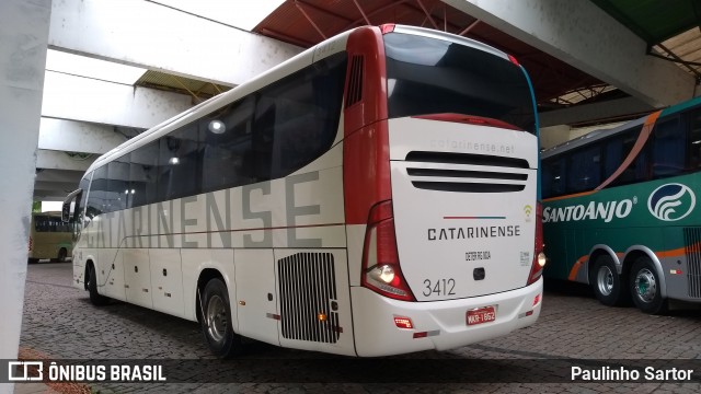 Auto Viação Catarinense 3412 na cidade de Joinville, Santa Catarina, Brasil, por Paulinho Sartor. Número da foto: #7688894.