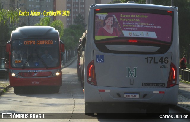 Expresso Azul 17L46 na cidade de Curitiba, Paraná, Brasil, por Carlos Júnior. ID da foto: 7688756.