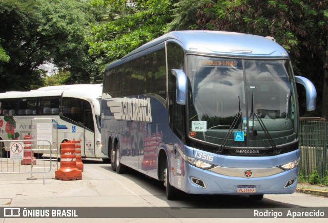 Viação Águia Branca 13516 na cidade de São Paulo, São Paulo, Brasil, por Rodrigo  Aparecido. Número da foto: #7694423.