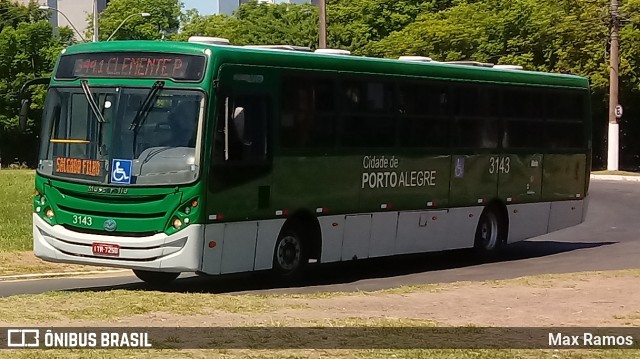 Sudeste Transportes Coletivos 3143 na cidade de Porto Alegre, Rio Grande do Sul, Brasil, por Max Ramos. ID da foto: 7691898.