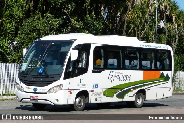 Transportes Graciosa 11 na cidade de Curitiba, Paraná, Brasil, por Francisco Ivano. ID da foto: 7692186.