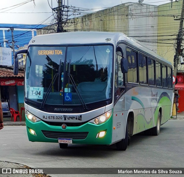 Turin Transportes RJ 678.020 na cidade de Itaguaí, Rio de Janeiro, Brasil, por Marlon Mendes da Silva Souza. Número da foto: #7692891.