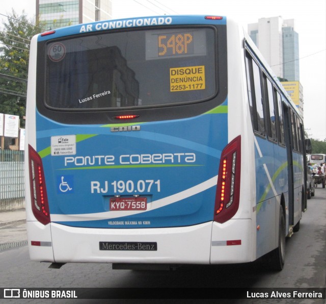 Viação Ponte Coberta RJ 190.071 na cidade de Nova Iguaçu, Rio de Janeiro, Brasil, por Lucas Alves Ferreira. Número da foto: #7695046.